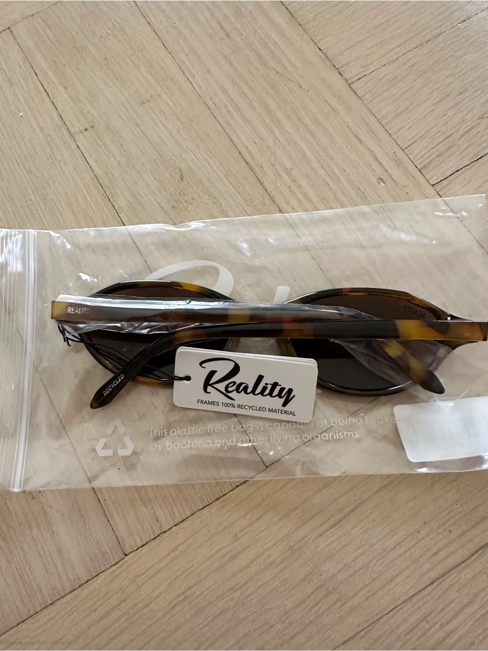 Reality Eyewear Dee Groovy Sunglasses Turtle Brown Tan NWT